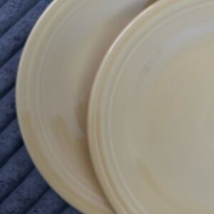 Yellow Cream fiesta Dinner Plates